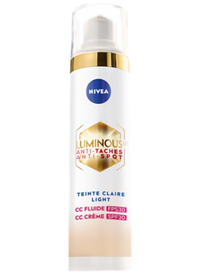 Nivea Cellular Luminous630 Anti-Spot CC Fluid 3in1 SPF30 40 ml - Image 1